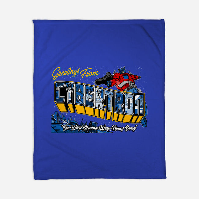 Greetings From Cyberplanet-none fleece blanket-goodidearyan