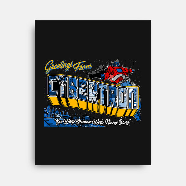 Greetings From Cyberplanet-none stretched canvas-goodidearyan