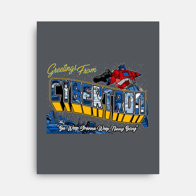 Greetings From Cyberplanet-none stretched canvas-goodidearyan