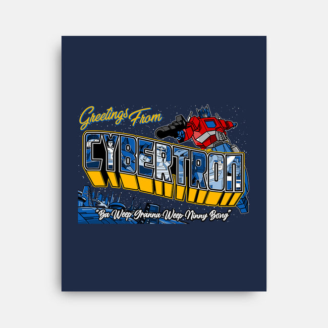 Greetings From Cyberplanet-none stretched canvas-goodidearyan