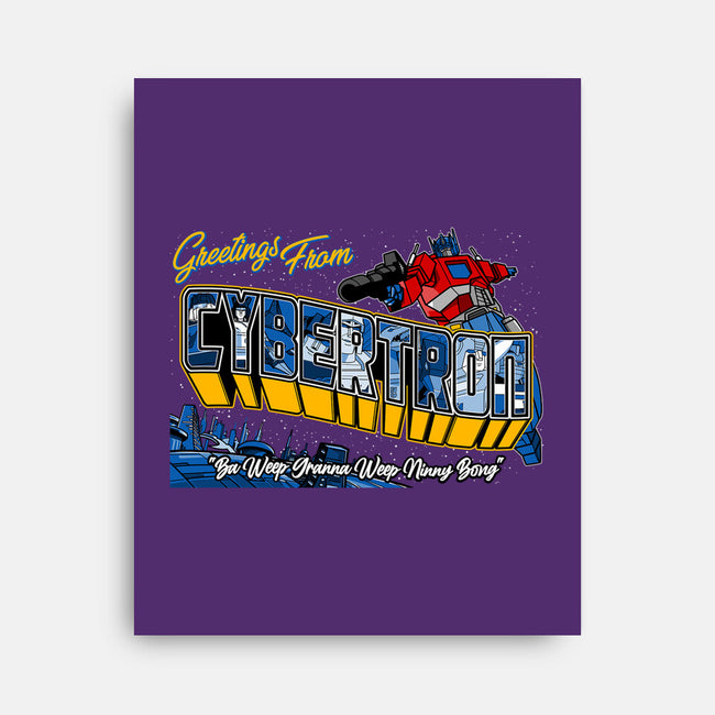 Greetings From Cyberplanet-none stretched canvas-goodidearyan