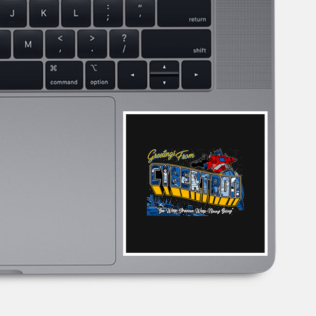 Greetings From Cyberplanet-none glossy sticker-goodidearyan