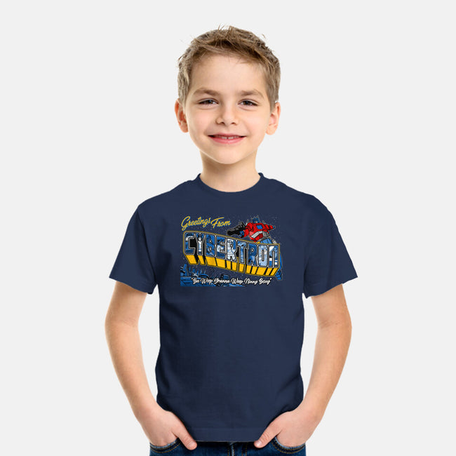 Greetings From Cyberplanet-youth basic tee-goodidearyan