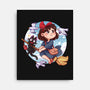Kiki And Jiji-none stretched canvas-Zaia Bloom