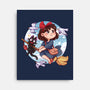 Kiki And Jiji-none stretched canvas-Zaia Bloom