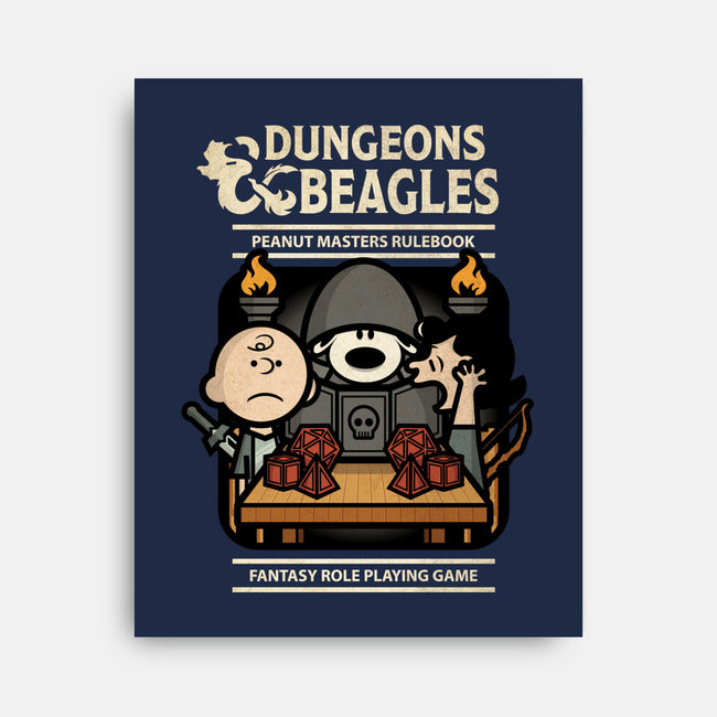 Dungeons and Beagles-none stretched canvas-jrberger