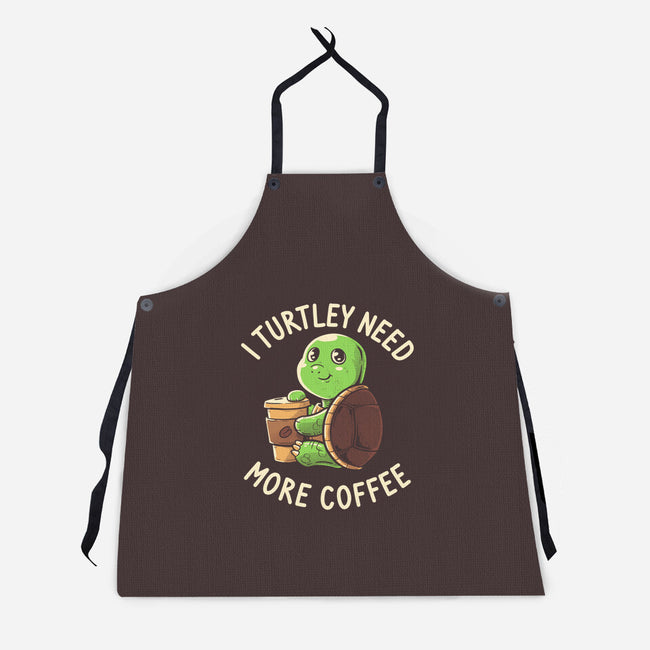 I Turtley Need More Coffee-unisex kitchen apron-koalastudio