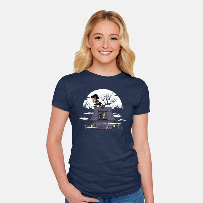 Wednutsday-womens fitted tee-rocketman_art