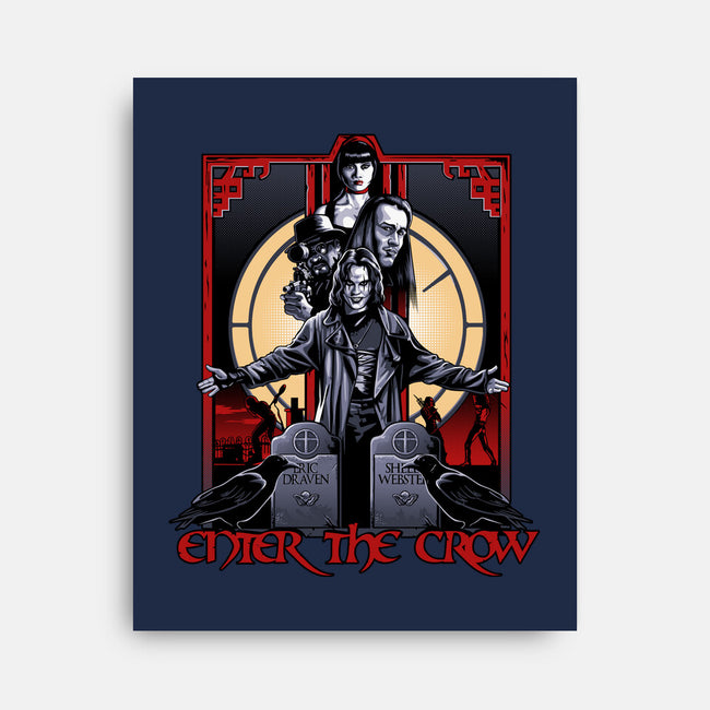 Enter The Crow-none stretched canvas-goodidearyan