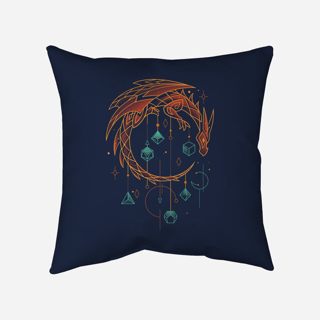 Draconic Dice Keeper-none removable cover throw pillow-Snouleaf