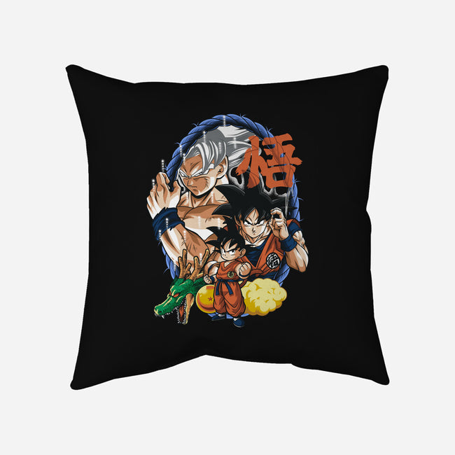 Evolution Of A Saiyan-none removable cover throw pillow-Badbone Collections