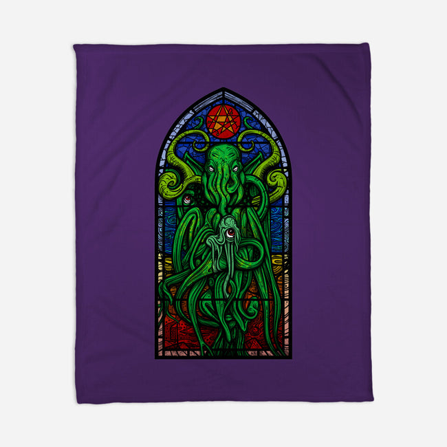 Temple Of Cthulhu-none fleece blanket-drbutler