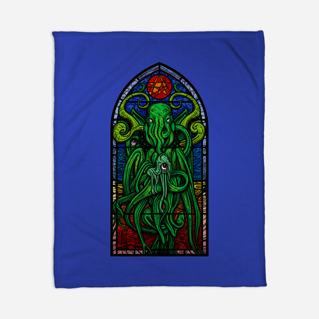 Temple Of Cthulhu-none fleece blanket-drbutler