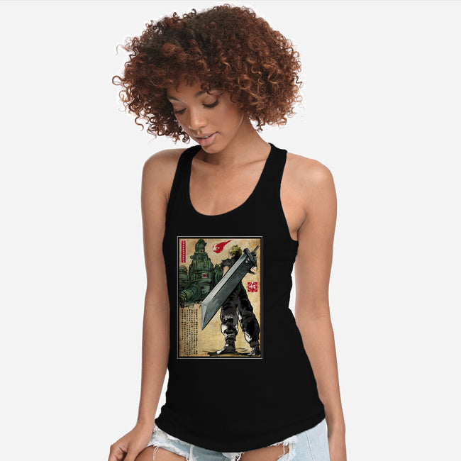 Welcome Back To Midgar-womens racerback tank-DrMonekers