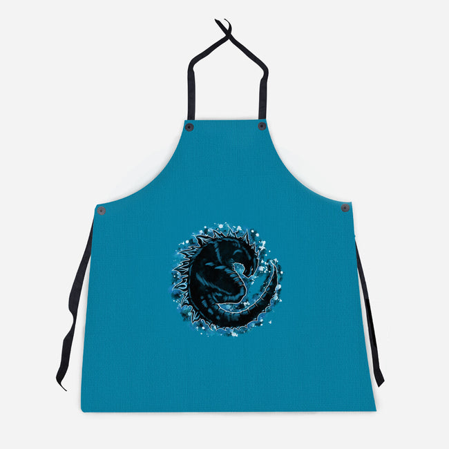 Kaiju Splash-unisex kitchen apron-nickzzarto