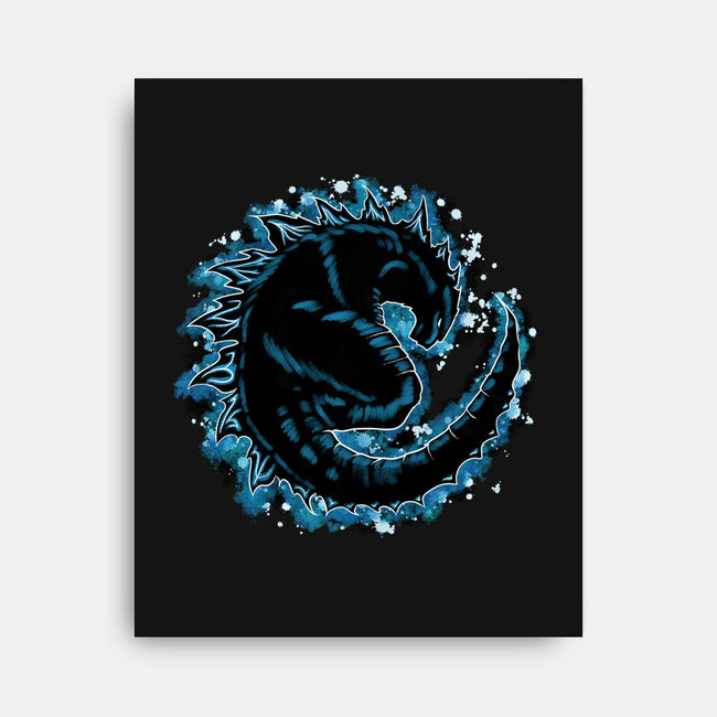 Kaiju Splash-none stretched canvas-nickzzarto