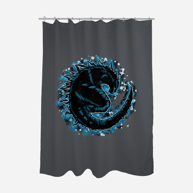 Kaiju Splash-none polyester shower curtain-nickzzarto