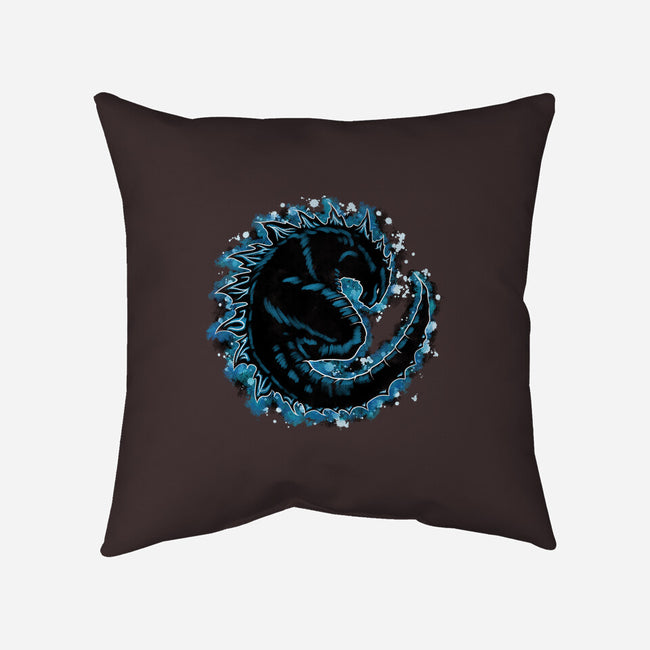 Kaiju Splash-none removable cover throw pillow-nickzzarto