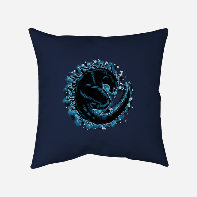 Kaiju Splash-none removable cover throw pillow-nickzzarto