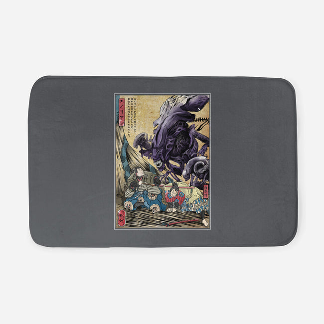 Aliens In Japan-none memory foam bath mat-DrMonekers