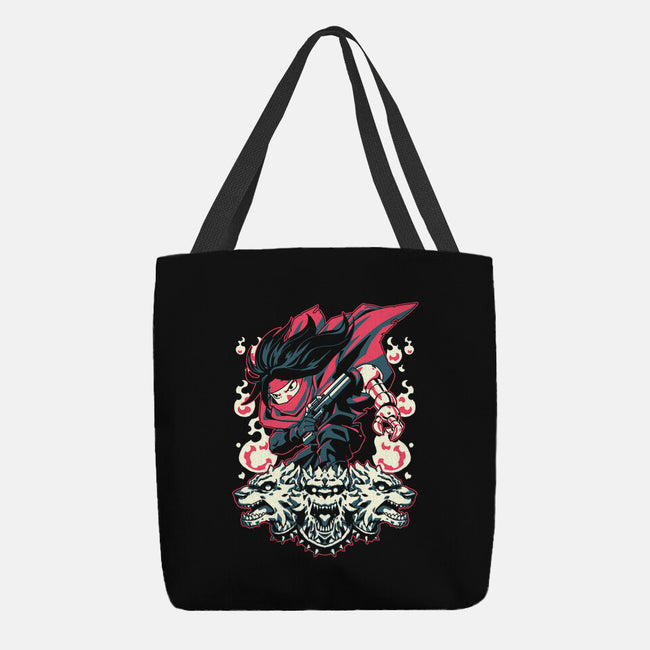 Cerberus-none basic tote bag-1Wing