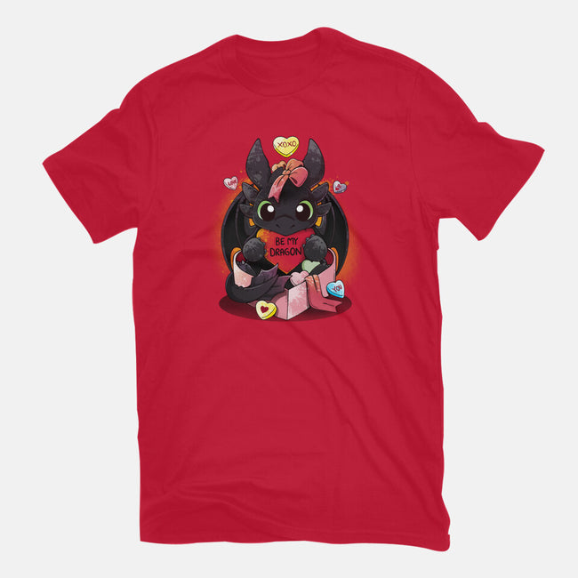 Be My Dragon-womens fitted tee-Vallina84