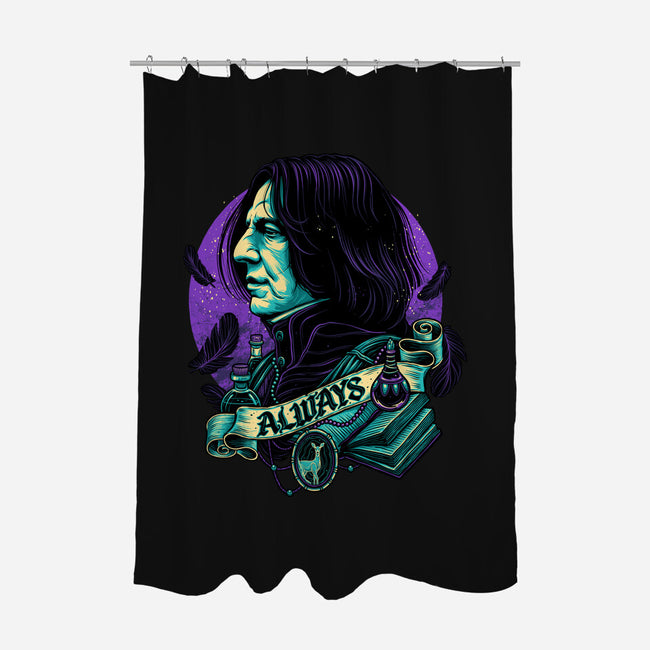 The Potions Professor-none polyester shower curtain-glitchygorilla