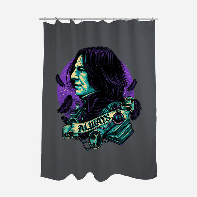 The Potions Professor-none polyester shower curtain-glitchygorilla