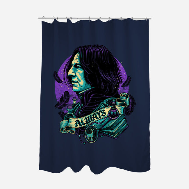 The Potions Professor-none polyester shower curtain-glitchygorilla