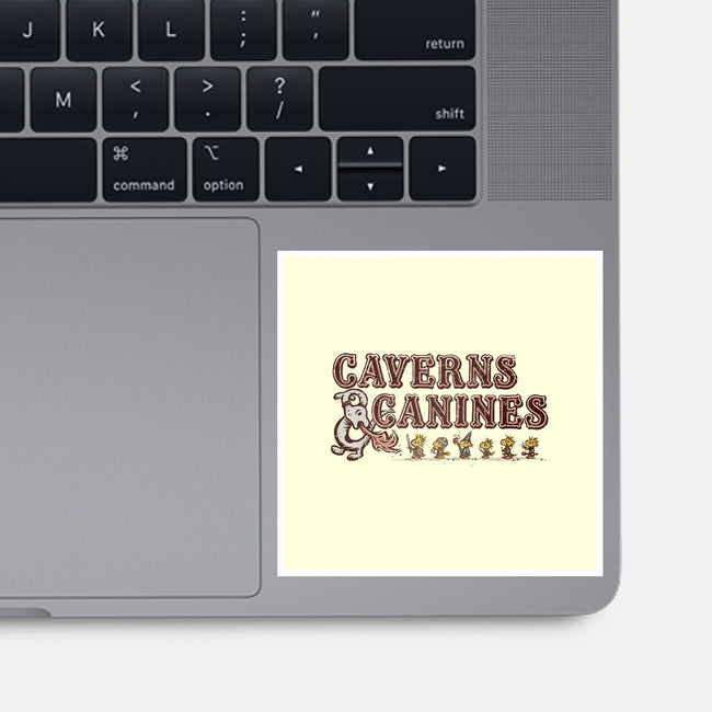 Caverns And Canines-none glossy sticker-kg07