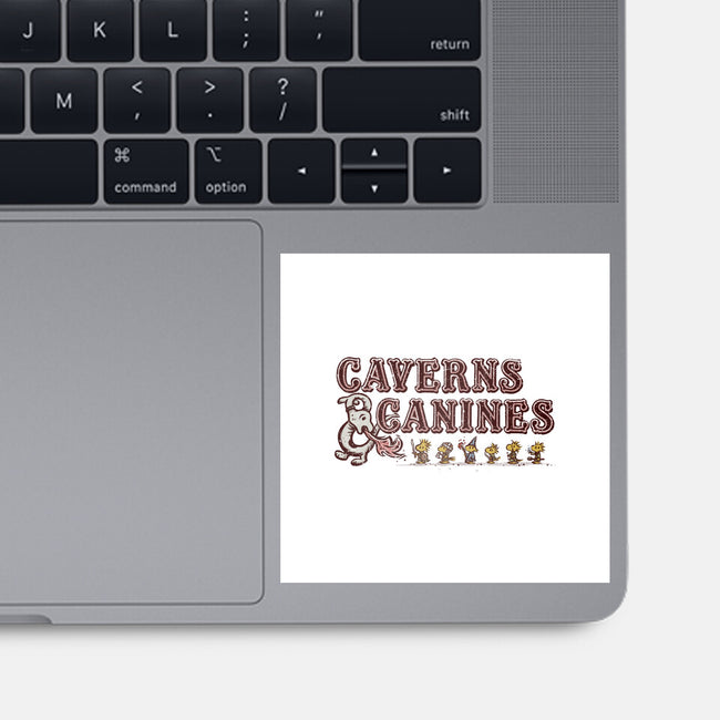 Caverns And Canines-none glossy sticker-kg07