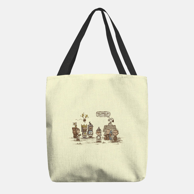 She Turned Me Into A Newt-none basic tote bag-kg07