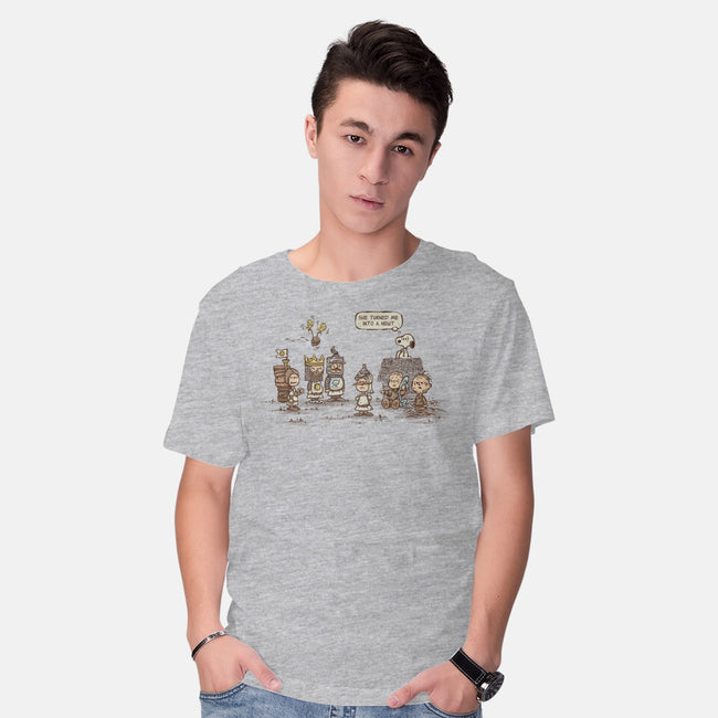 She Turned Me Into A Newt-mens basic tee-kg07