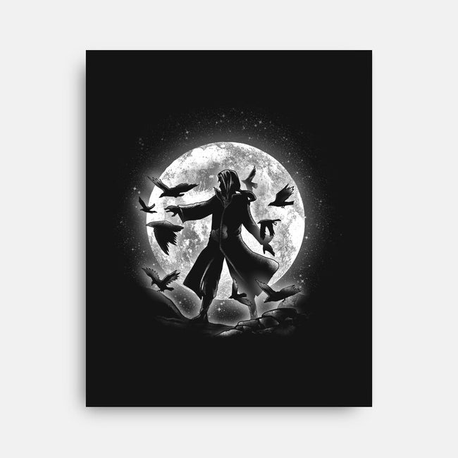 Moonlight Crows-none stretched canvas-fanfreak1