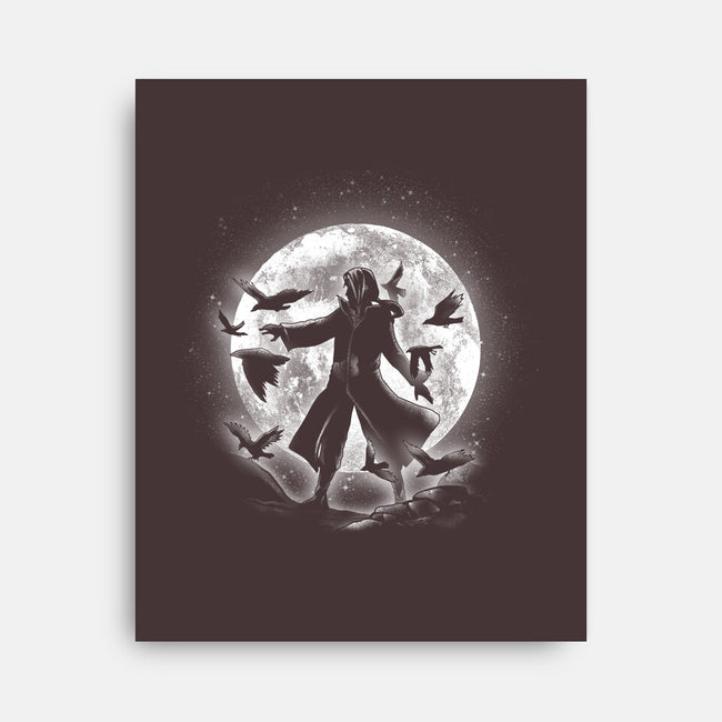 Moonlight Crows-none stretched canvas-fanfreak1