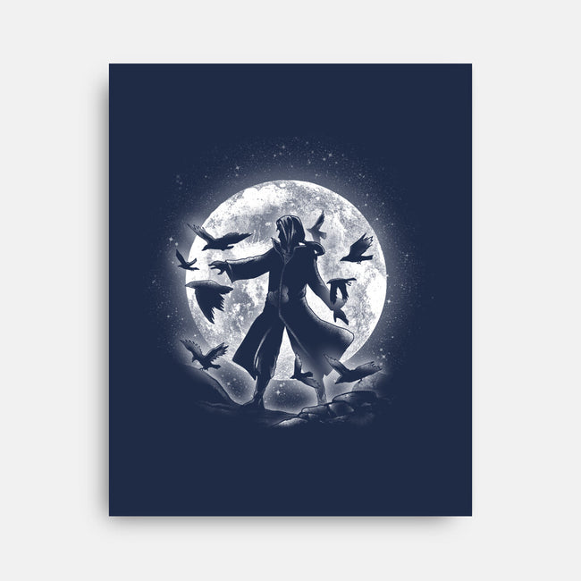 Moonlight Crows-none stretched canvas-fanfreak1