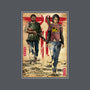 Joel And Ellie Woodblock-none glossy sticker-DrMonekers