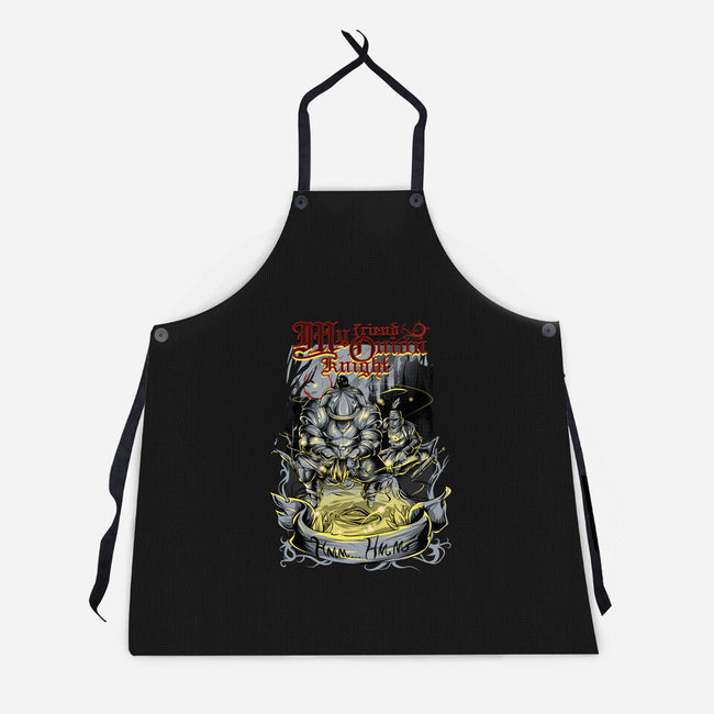 My Friend Onion Knight-unisex kitchen apron-Guilherme magno de oliveira