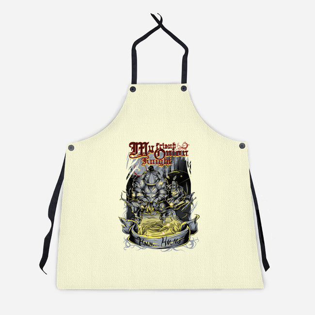 My Friend Onion Knight-unisex kitchen apron-Guilherme magno de oliveira