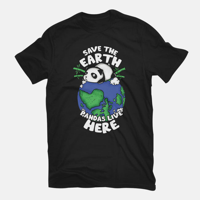 Pandas Live Here-youth basic tee-turborat14
