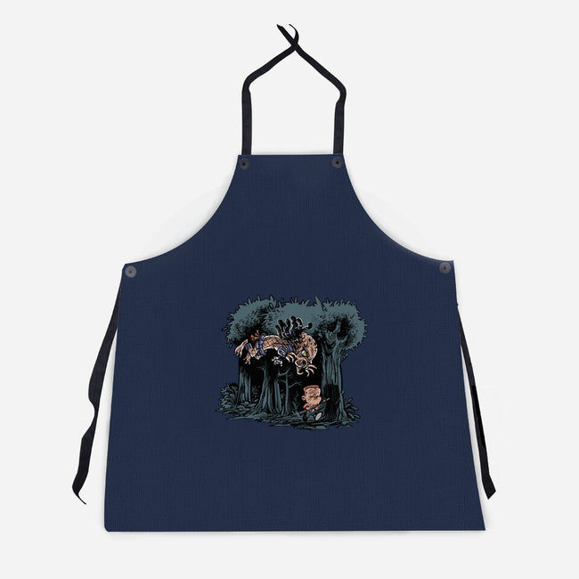 Arnie And Predator-unisex kitchen apron-zascanauta