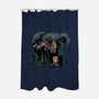 Arnie And Predator-none polyester shower curtain-zascanauta