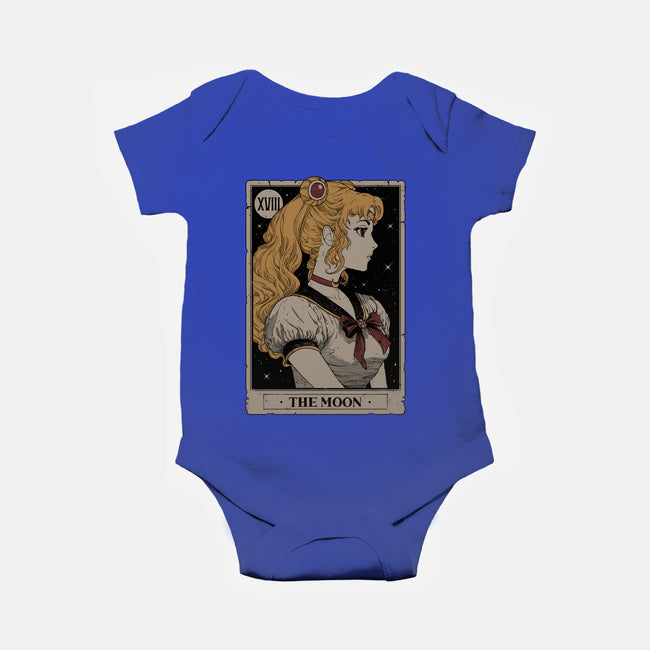 The Moon Tarot-baby basic onesie-Hafaell