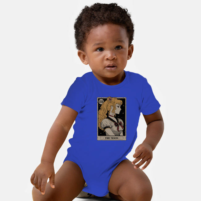 The Moon Tarot-baby basic onesie-Hafaell