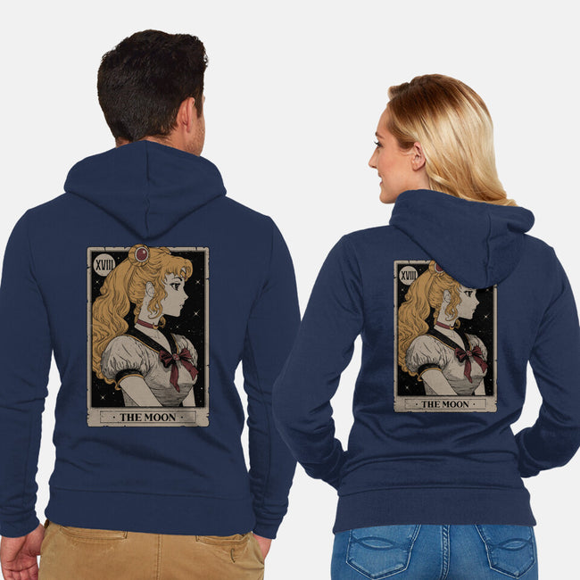 The Moon Tarot-unisex zip-up sweatshirt-Hafaell