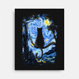 Cat Starry Night-none stretched canvas-fanfabio
