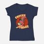 Coffee Improves My Magic-womens v-neck tee-leepianti