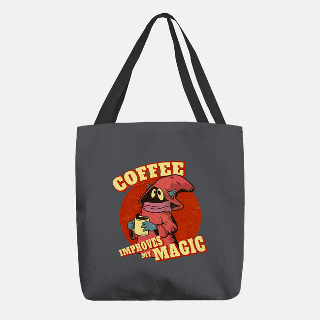 Coffee Improves My Magic-none basic tote bag-leepianti