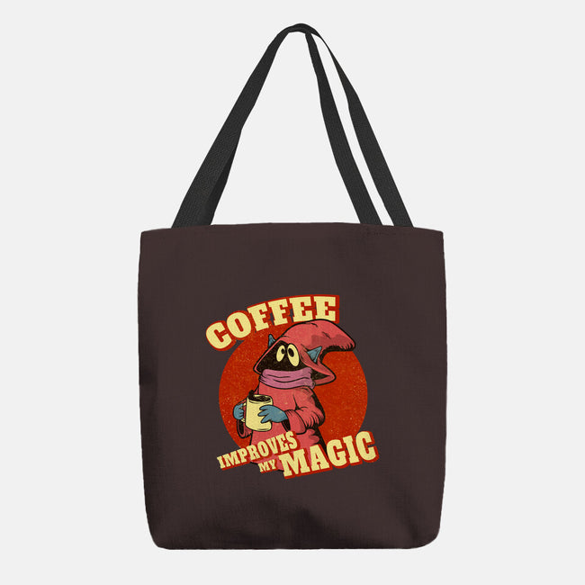 Coffee Improves My Magic-none basic tote bag-leepianti