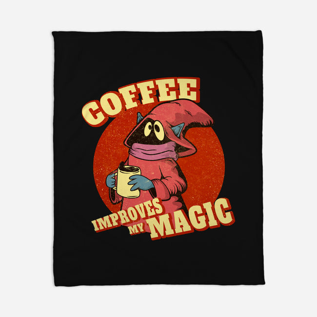 Coffee Improves My Magic-none fleece blanket-leepianti